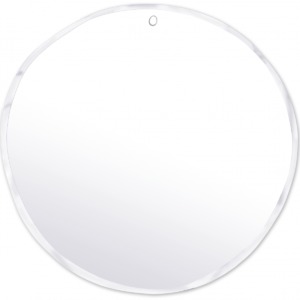 Grand Miroir rond biseauté entièrement à la main M nuance 70 / 67,5 cm