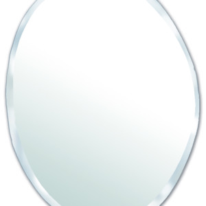 Miroir ovale biseauté entièrement fait à la main M nuance 50 / 66 cm