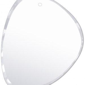 Joli miroir triangulaire biseauté et entièrement fait à la main M nuance 50,5 / 62 cm