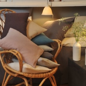 Housse de coussin en lin