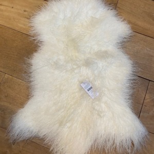 Peau de mouton tibétain véritable - Fibre By Auskin - Coloris ivory 80x55