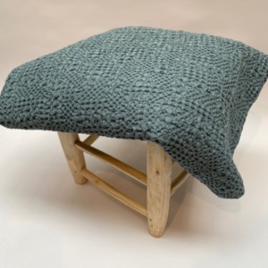 Jeté de lit « tana » 100% coton nid d’abeille stonewashed - Vivaraise - Coloris Alizée - 140/200cm