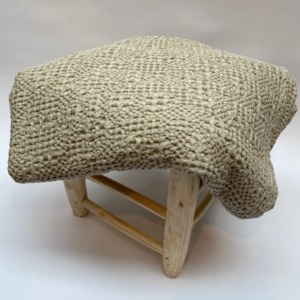 Jeté de lit « tana » 100% coton nid d’abeille stonewashed - Vivaraise - Coloris lin - 140/200cm