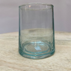 Verre marocain en verre recyclé - Grand modèle 8,5cm de hauteur et 6,5 cm de diamètre en haut.