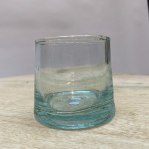 Verre marocain en verre recyclé - Petit modèle 7cm de hauteur et 6,5 cm de diamètre en haut